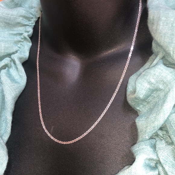 Solid 10K (not 14K ) White Gold Fancy Mariner Link Neck Chain Necklace - Picture 8 of 14